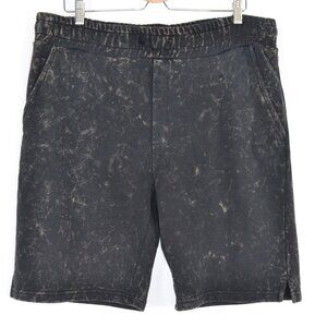 Kangol Long Sweat Shorts Black/Tan Size M